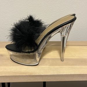 Clear stripper heels